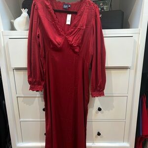 GAP Women's Elegant Red Dress